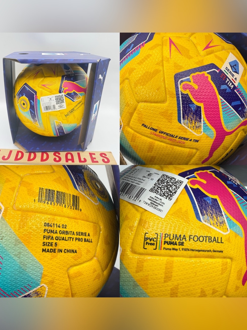 Puma Orbita Serie A Official FIFA Quality Pro Match Ball 084114-02 Size 5 NIB